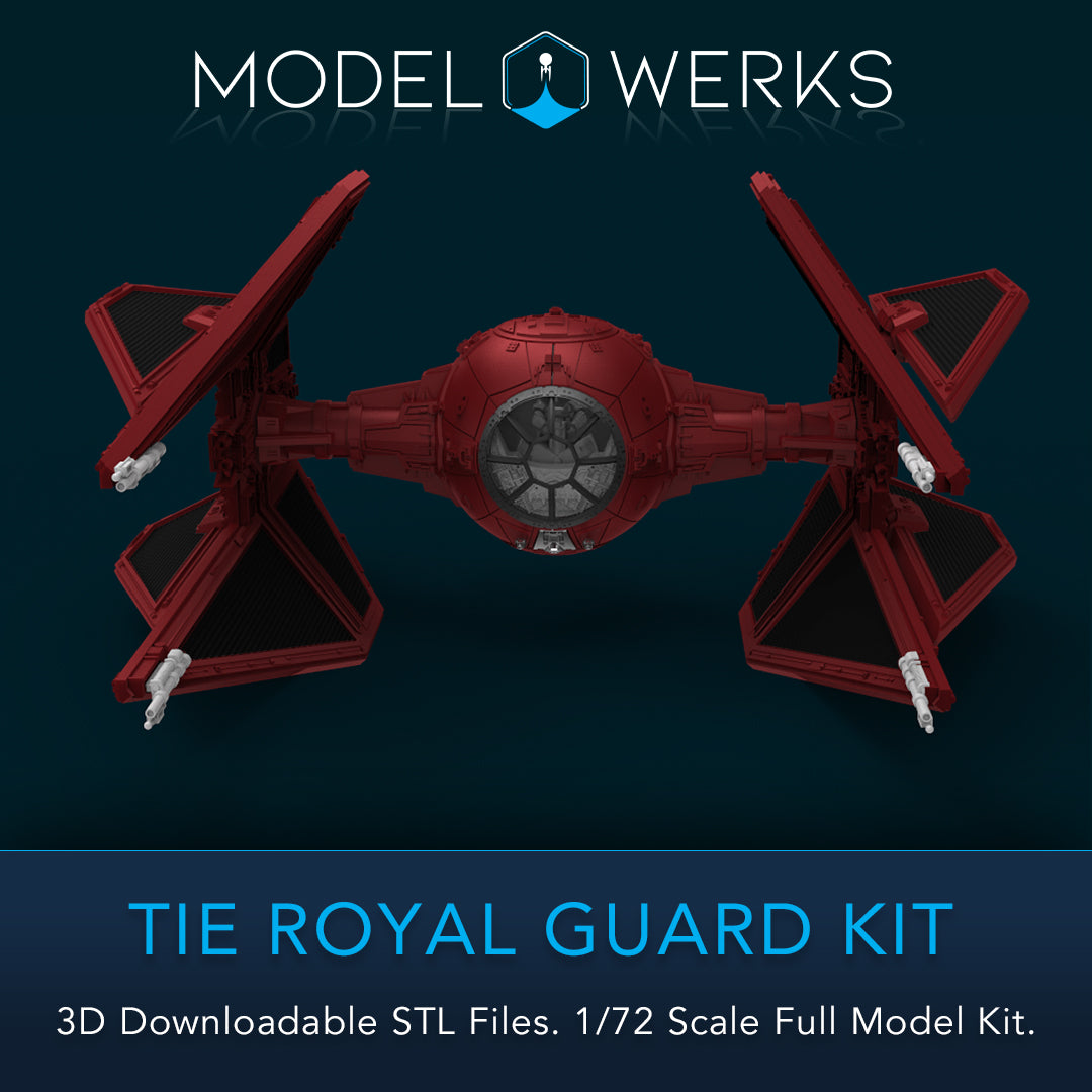 1/72 Scale Tie Royal Guard Full Kit STL File Download