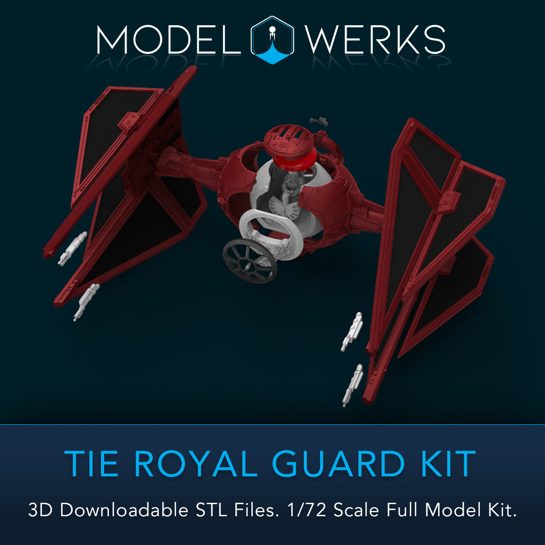 1/72 Scale Tie Royal Guard Full Kit STL File Download