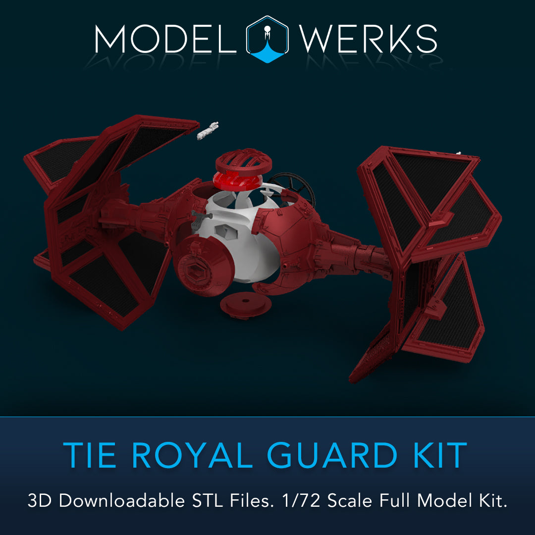 1/72 Scale Tie Royal Guard Full Kit STL File Download