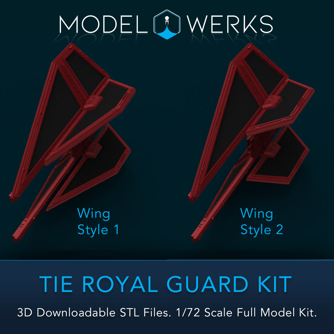 1/72 Scale Tie Royal Guard Full Kit STL File Download