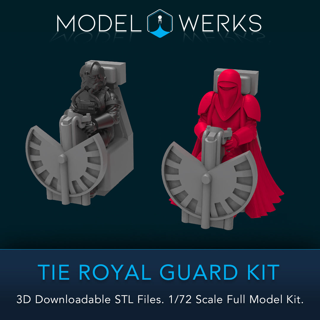 1/72 Scale Tie Royal Guard Full Kit STL File Download