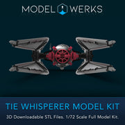 1/72 Scale Tie Whisperer Full Kit STL File Download