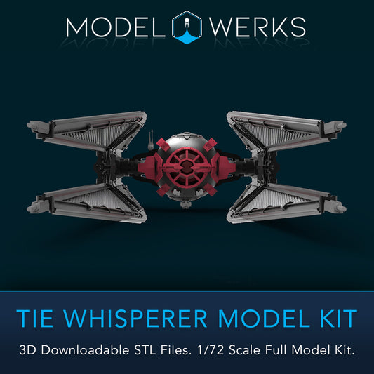 1/72 Scale Tie Whisperer Full Kit STL File Download