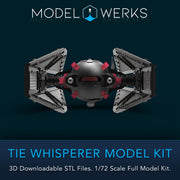 1/72 Scale Tie Whisperer Full Kit STL File Download