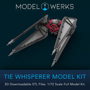 1/72 Scale Tie Whisperer Full Kit STL File Download