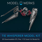 1/72 Scale Tie Whisperer Full Kit STL File Download