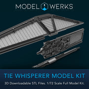 1/72 Scale Tie Whisperer Full Kit STL File Download