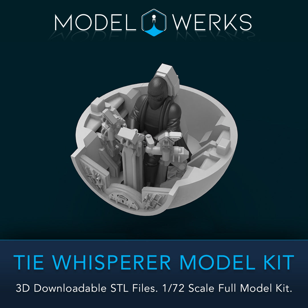 1/72 Scale Tie Whisperer Full Kit STL File Download