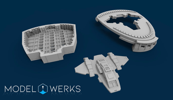 1:1000 Scale Voyager Aeroshuttle Bay STL File Download